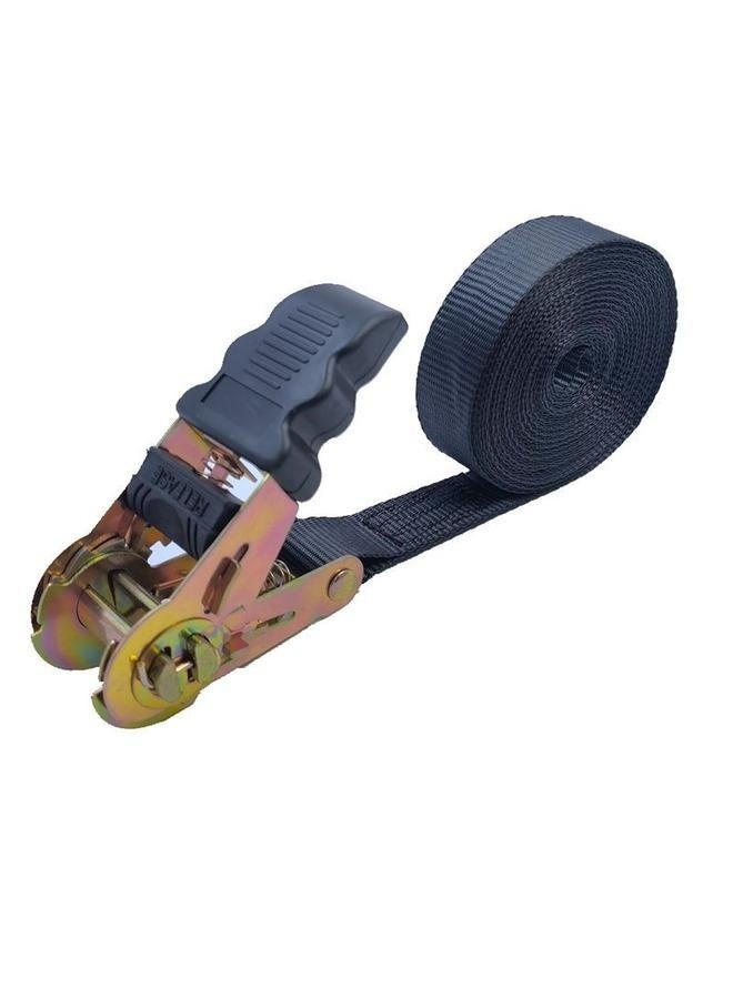 Loquat 2pcs 2.5cm*6m Endless Ratchet Tie Down Straps Heavy Duty Cargo Tie Downs, Sturdy Nylon Black Strap Down Ratcheting Securing Straps, Track Spring Fittings, Tie-Down Motorcycles, Trailer Loads, Kayak - Image 1