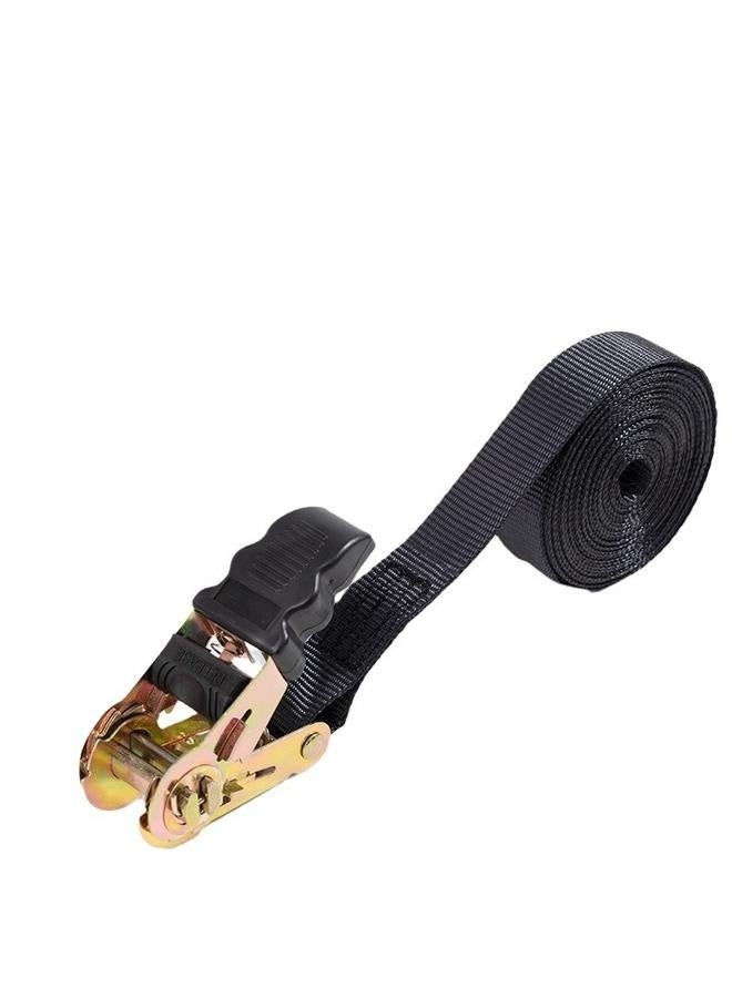 Loquat 2pcs 2.5cm*6m Endless Ratchet Tie Down Straps Heavy Duty Cargo Tie Downs, Sturdy Nylon Black Strap Down Ratcheting Securing Straps, Track Spring Fittings, Tie-Down Motorcycles, Trailer Loads, Kayak - Image 2