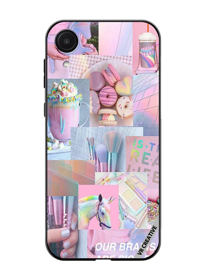 VR CREATIVE Protective Case Cover For Samsung Galaxy A03 Core Pink Design College Design Multicolour - Image 1