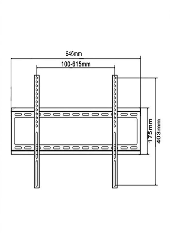 Skill Tech SH 60F Fixed TV Wall Mount Bracket for 32-75 Inch LED/LCD Screens, Max VESA 600x400, Slim 30mm Profile, Max Load 45kg – Economic Series, Black  - Image 3