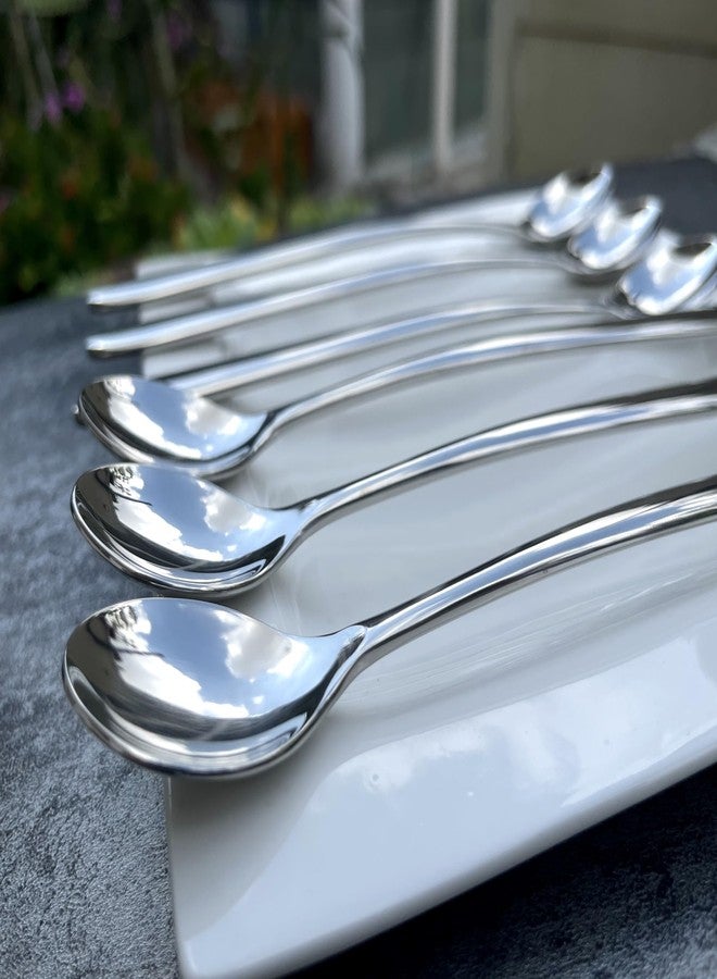 Pretihome 6 Piece Long Handle Stirring Spoon 8.5 inch Ice Tea Spoon Premium 18/10 Stainless Steel (SUS 304#) for Mixing, Cocktail Stirring, Tea, Coffee, Milkshake, Cold Drink - Image 3