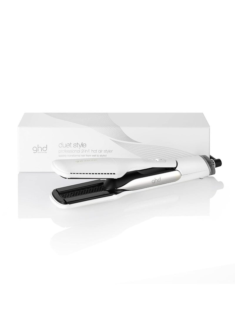 ghd ghd Duet Style 2-in-1 Hot Air Styler - White, Wet to Styled with Air Fusion Technology  - Image 1