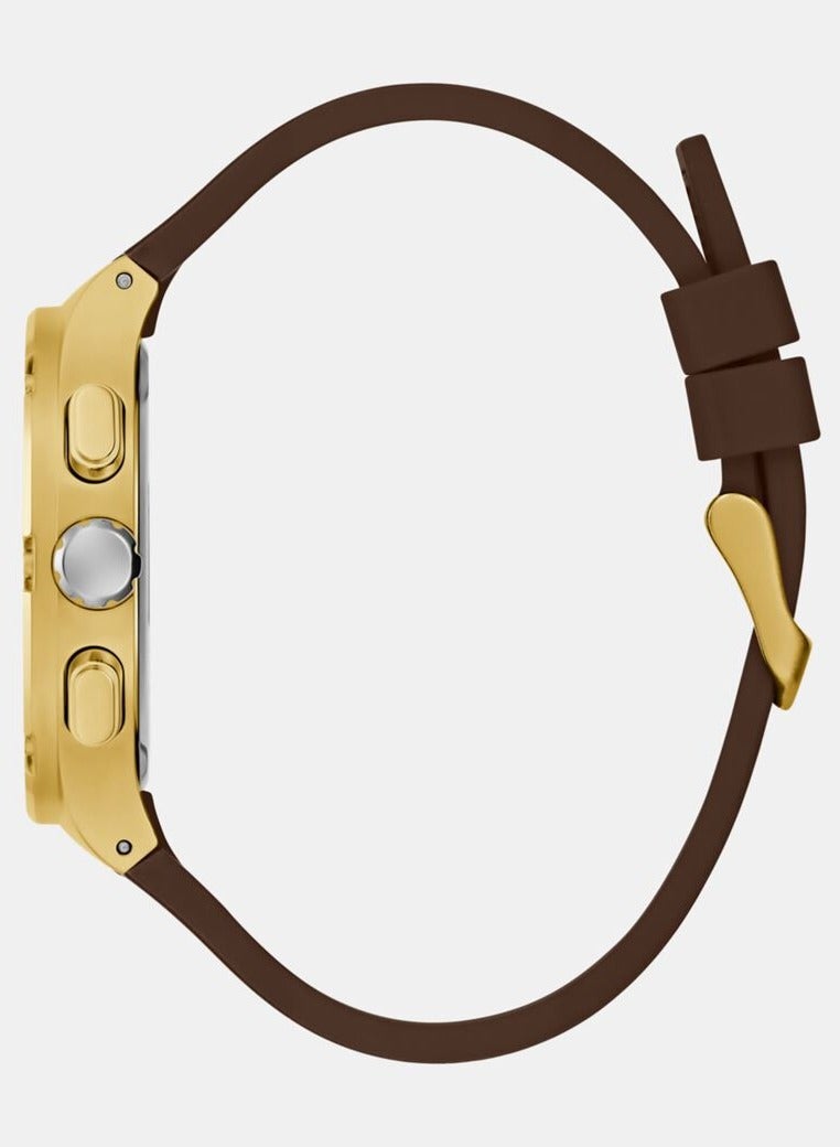 GUESS Mens Brown Gold Tone Multi-function Watch GW0571G5 - Image 4