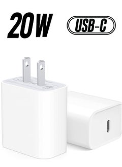 iPhone Fast Charger Block [2 Pack] 20W USB C Wall Charger PD Adapter Compatible with iPhone 14//14 Pro/14 Pro Max/14 Plus/13/12/11/Xs Max/XR/X/SE, iPad Pro/Mini, Galaxy, Google Pixel 5/4/3 and More