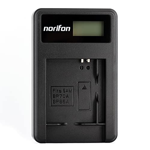 Norifon SLB-70A LCD USB Charger for Samsung AQ100, DV100, DV101, DV150F, DV90, ES80, ES90, ES95, SL605, PL120, TL105, TL110, TL205, WB30F, WP10 Camera and More - Image 1