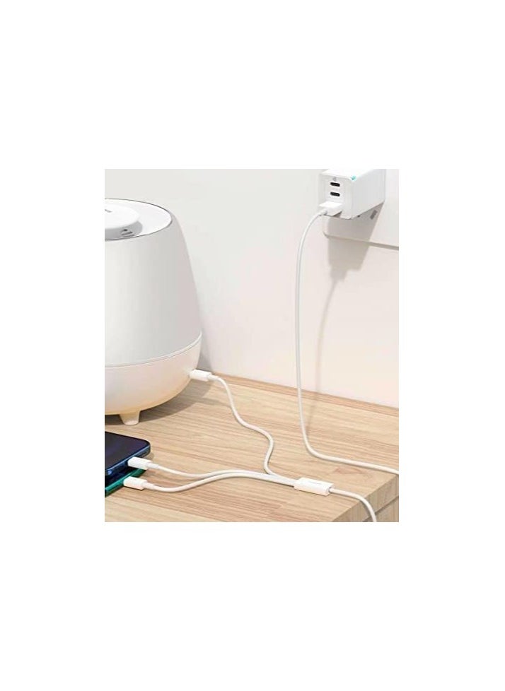 SMILE BIRD Multi Charging Cable 3 in 1 Charging Cable, Compatible with iPhone, Type C, Micro USB, 3 in 1 Fast Charging, Multi 3 Port Charging Cable, All in one cable  - Image 2