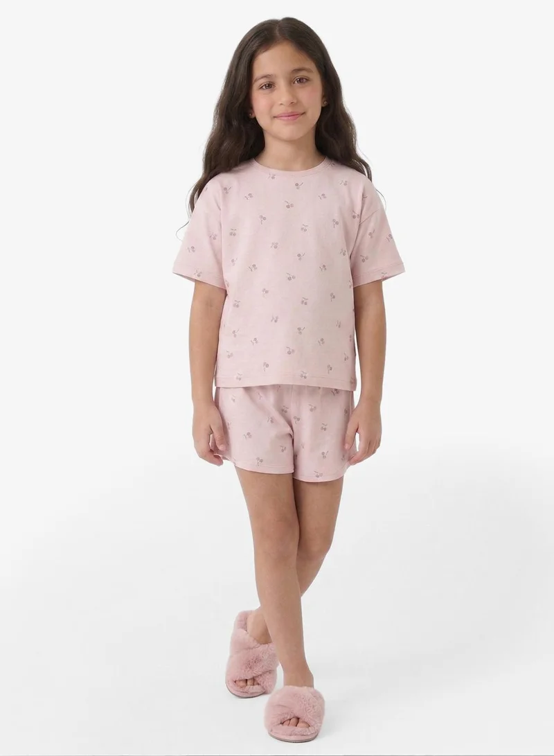 NAME IT Kids Printed T-Shirt And Shorts Set