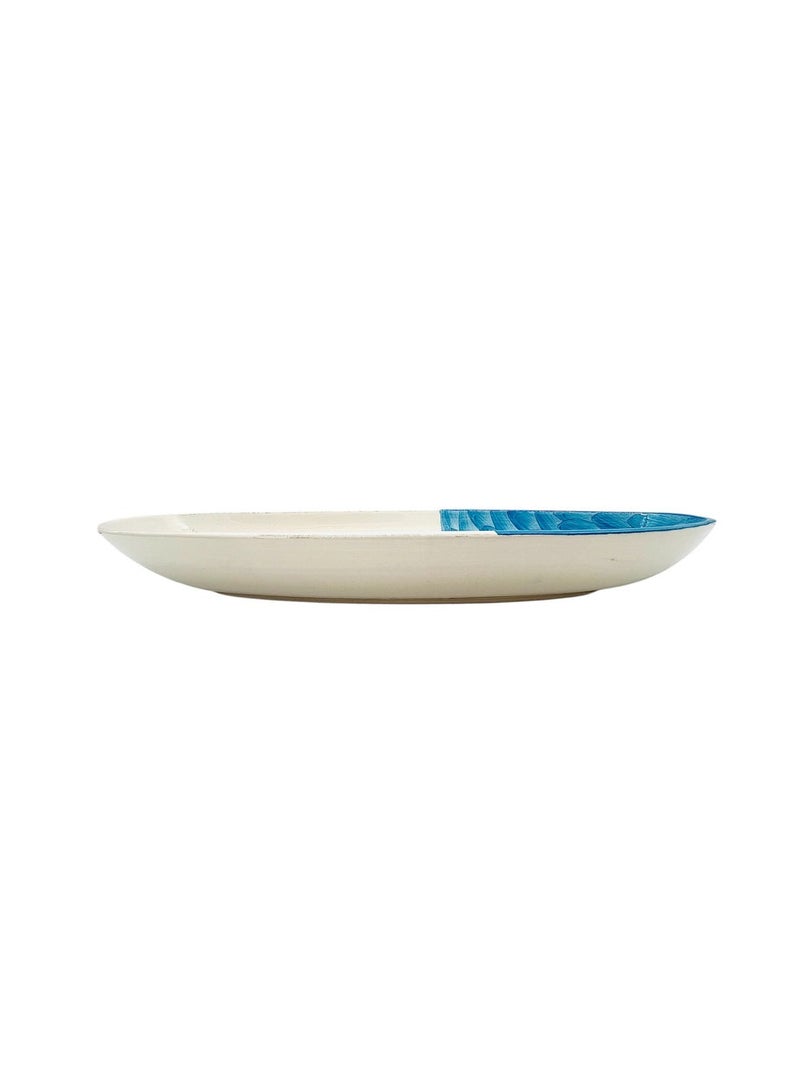AKDC Oval Ceramic Plate 41cm*19cm*5cm, Sardine Blue - Image 2