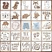 Varku 22 PCS Baby Shower Stencils PET for Onesie Infant Onepiece Deorative Kit Lovely Cartoon Boy Girl Baby Shirt Fabric Stencils for Clothes Phrases Mixed Animal Patterns Templates - Image 2