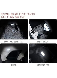 HY Car LED Lights Interior, 7 Colors LED Interior Car Lights with 6 Bright LED Lamp Beads, Portable Night Reading Light Car Interior Atmosphere USB Rechargeable Lighting Light 2 Pcs  - Image 4