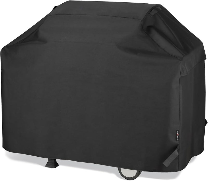 Unicook Grill Cover 60 Inch, Heavy Duty Waterproof Gas Grill Cover for Outside, Fade Resistant Outdoor Barbecue Protector, Compatible with Weber Char-Broil Nexgrill BBQs up to 58" Wide - Image 1