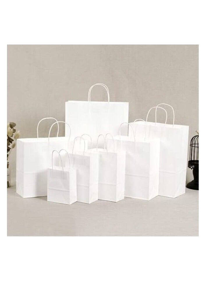 Red Dot Gift Red Dot Gift 20-Pack Paper Bags With Handles H31*W41*D13cm Kraft Gift Bags For Party, Candy, Christmas, Shopping Bags (White, H31*W41*D13 cm)  - Image 1