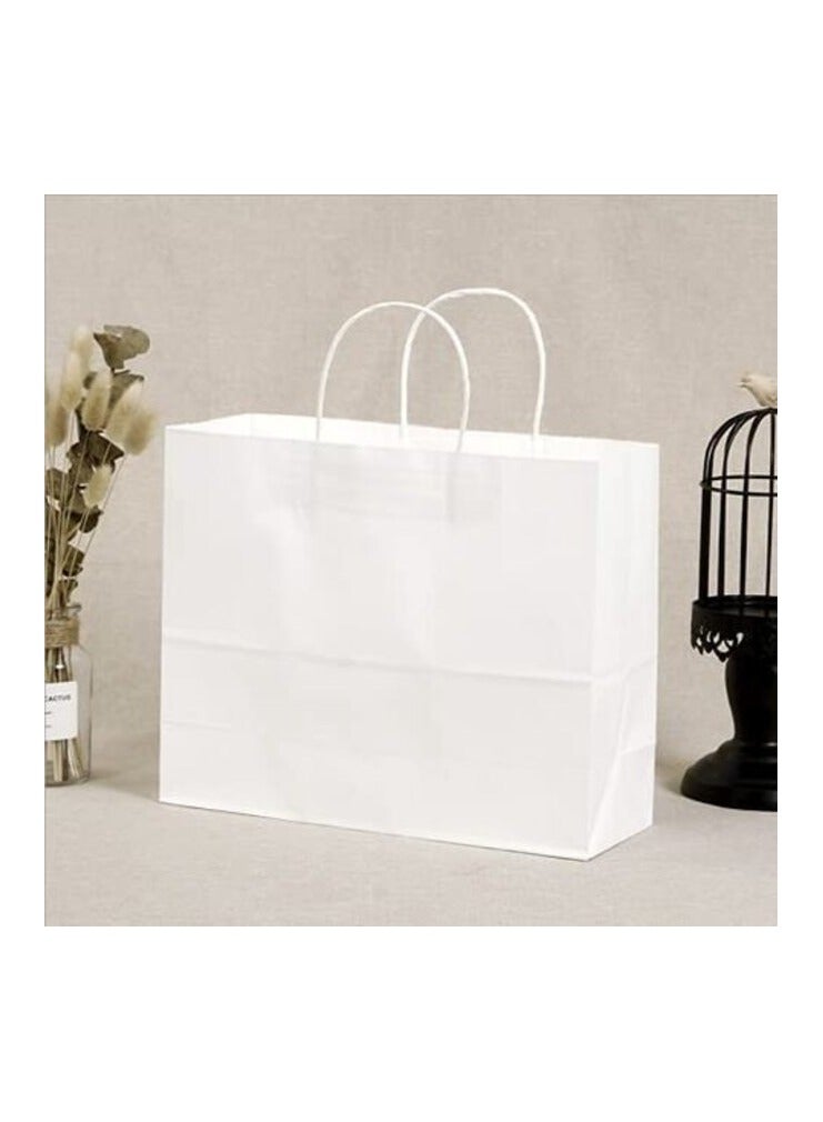 Red Dot Gift Red Dot Gift 20-Pack Paper Bags With Handles H31*W41*D13cm Kraft Gift Bags For Party, Candy, Christmas, Shopping Bags (White, H31*W41*D13 cm)  - Image 2