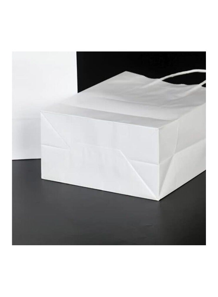 Red Dot Gift Red Dot Gift 20-Pack Paper Bags With Handles H31*W41*D13cm Kraft Gift Bags For Party, Candy, Christmas, Shopping Bags (White, H31*W41*D13 cm)  - Image 5