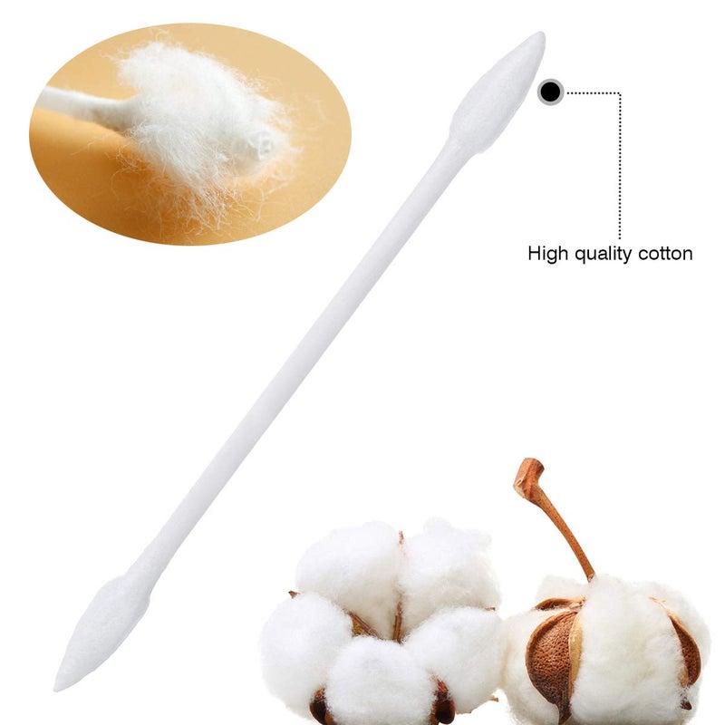 BTYMS 800 Count Precision Tips Cotton Swabs 3" Double Pointed Tip Ear Swabs with Paper Sticks Cotton Buds Cotton Tipped Applicators - Image 2