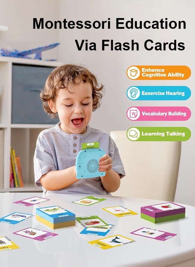 Early Education Toy – Talking Flash Cards with 510 Words & Sound Effects for 2-5 Year Old Kids, Interactive Electronic Gift in Pink  - Image 4