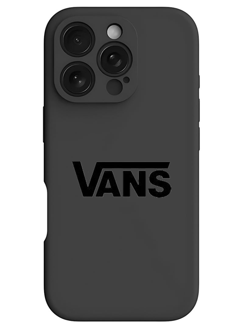 Theodor iPhone 16 Pro Black Protective Slim Fit Case Liquid Silicone Cover with Full Body Protection Anti-Scratch Shockproof Case For iPhone - VAns - Image 1