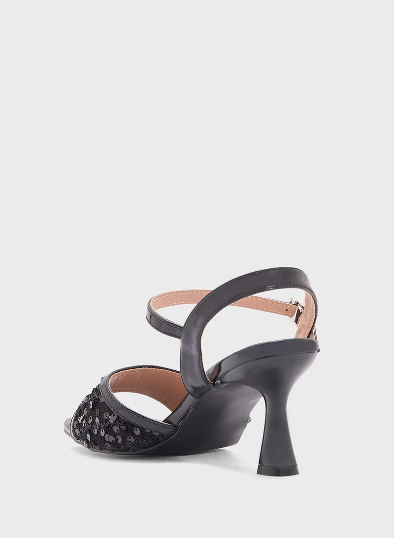 إس دي. فيلانو Sequin Heeled Sandal