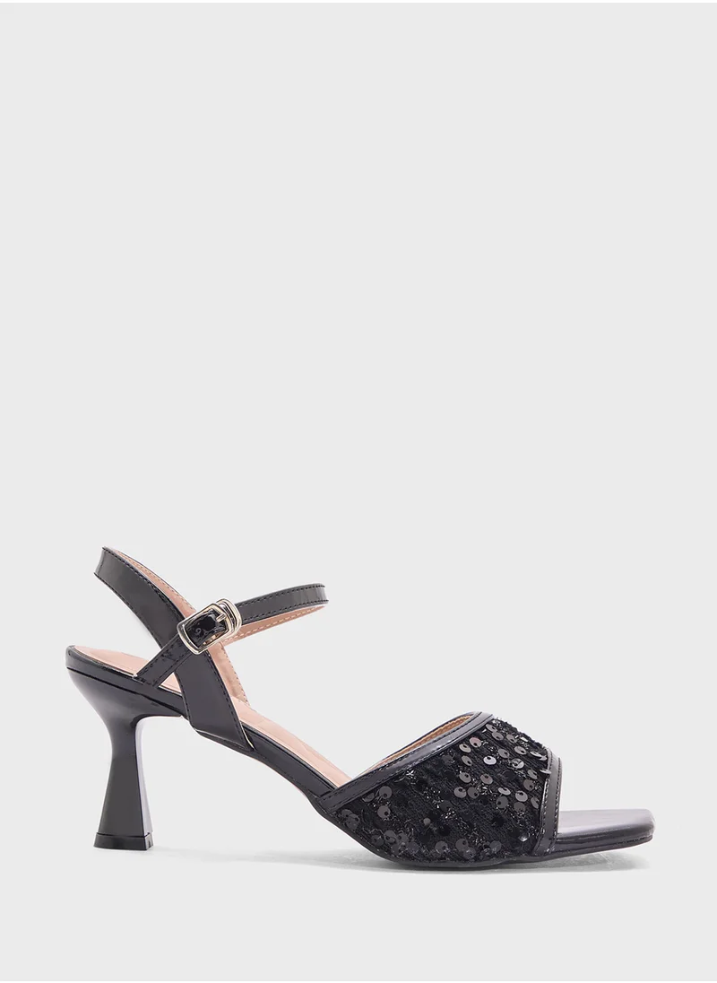 إس دي. فيلانو Sequin Heeled Sandal
