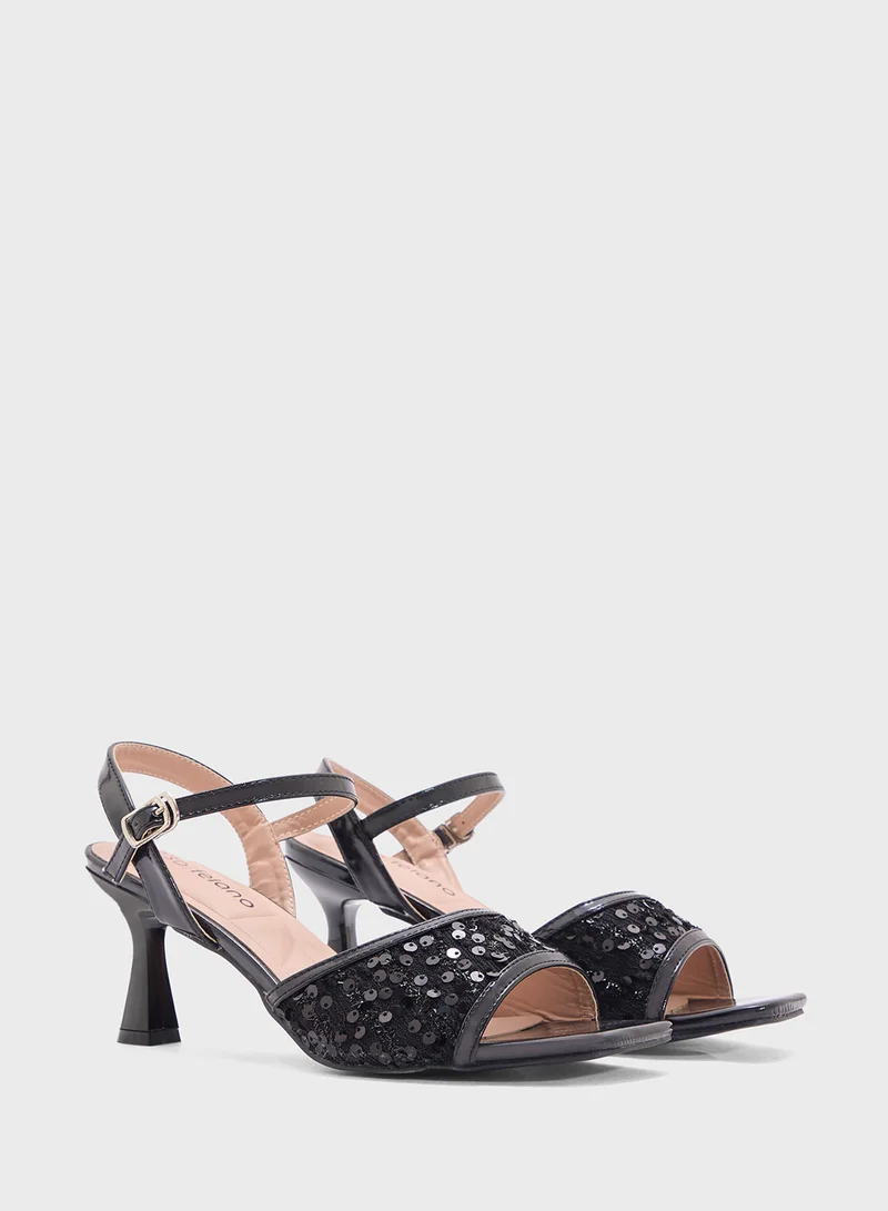 إس دي. فيلانو Sequin Heeled Sandal