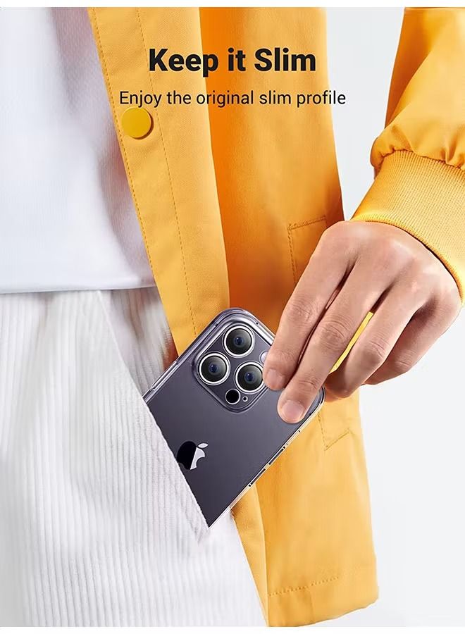 IAF iPhone 14 Pro Case 6.1 inch Anti-Yellowing Military Back Hard Anti-Explosion Back Ultra Thin Case Anti-Drop Shockproof Protection Full Coverage Lens Clear - Image 3