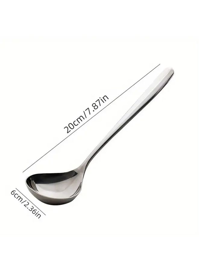 Golden Extra Large 304 Stainless Steel Soup Spoon with Long Thickened Handle - Image 4