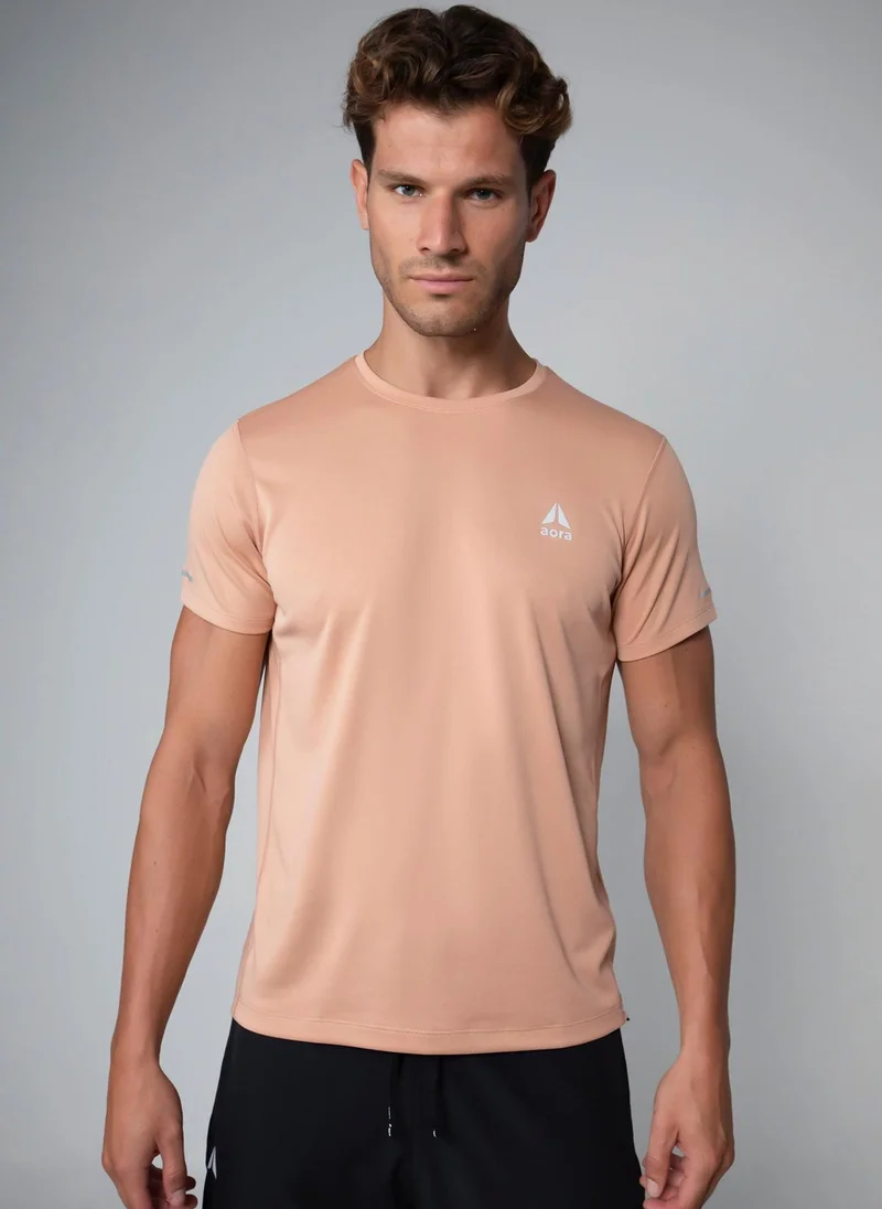 Aora Aora Men's Ultralight Mesh Tee – Quick-Dry, High Ventilation, Barely-There Feel – Black