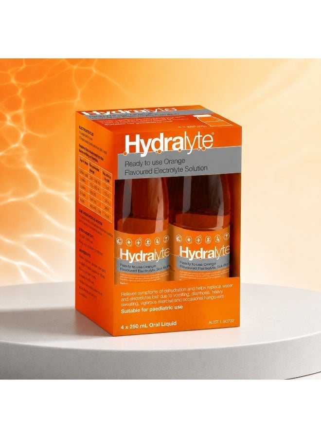 هيدراليت هايدرالايت (Hydralyte) جاهز للشرب بنكهة البرتقال - 4 عبوات × 250 مل - Image 2