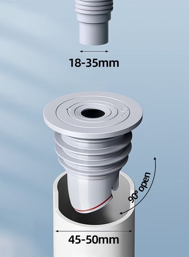 ALongDeng Washing Machine Drain Hose Seal Universal Washer Drain Hose Seal Ring Sewer Deodorant Ring Cover Seal for Washer Kitchen Bath 45-50mm - Image 1