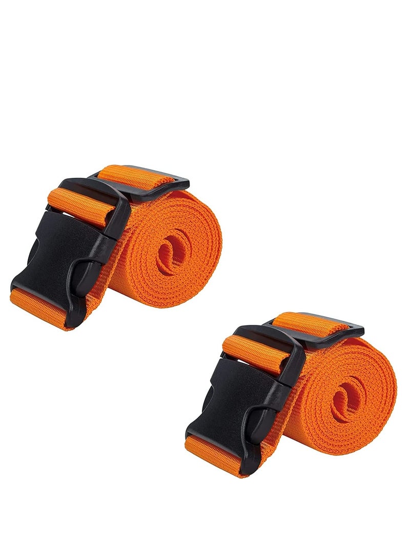 SOLARAE Luggage Straps Suitcase Belts Wide Adjustable Packing Straps Travel Accessories, Suitcase Belts, Packing Straps Travel Belts Accessories for Business Traveling Packing, 2 PCS 74 x 2 Inch Orange - Image 5