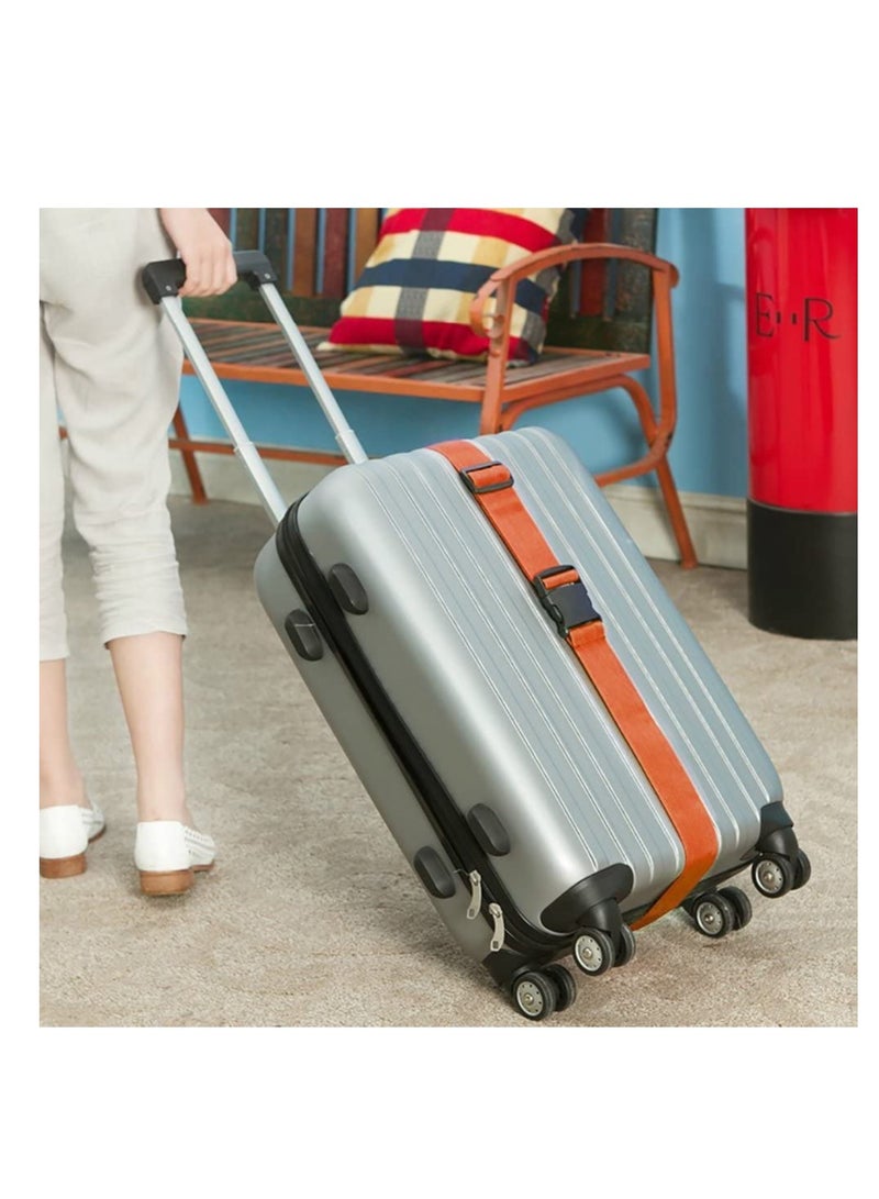 SOLARAE Luggage Straps Suitcase Belts Wide Adjustable Packing Straps Travel Accessories, Suitcase Belts, Packing Straps Travel Belts Accessories for Business Traveling Packing, 2 PCS 74 x 2 Inch Orange - Image 3