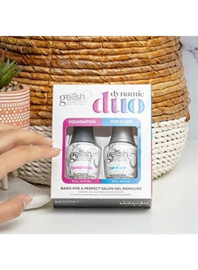 Gelish dynamic duo soak off gel nail polish foundation base and top sealer,0.5 Fl Oz - Image 4