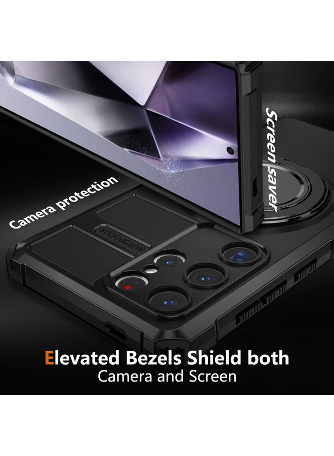 S-TOP Case For Samsung Galaxy S24 Ultra 5G Rotating Magnetic Holder Phone Case - Image 2