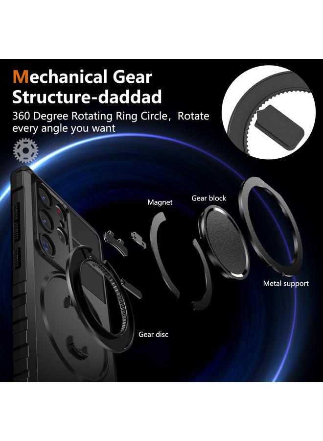 S-TOP Case For Samsung Galaxy S24 Ultra 5G Rotating Magnetic Holder Phone Case - Image 5