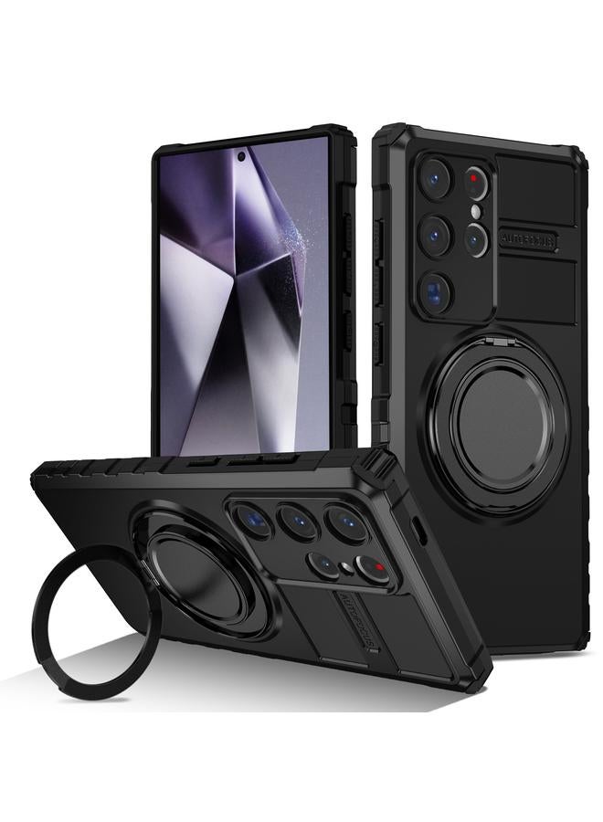 S-TOP Case For Samsung Galaxy S24 Ultra 5G Rotating Magnetic Holder Phone Case - Image 1
