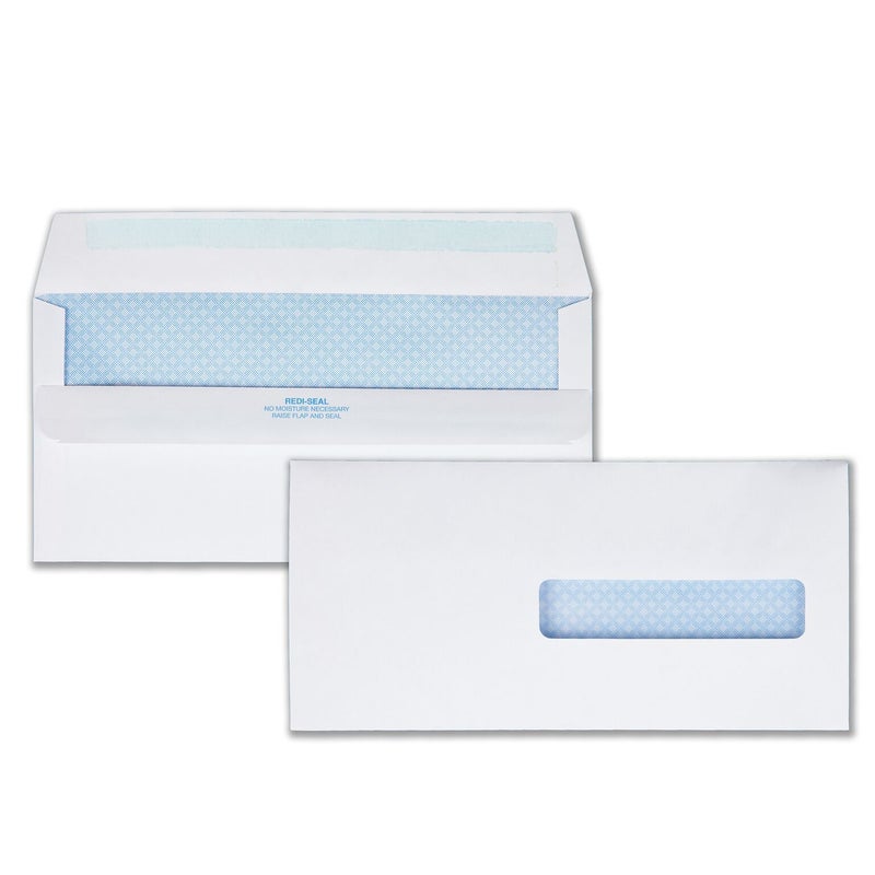 Quality Park Healthcare Claim Form #10 1/2 Envelopes, 1 Window, CMS-1500, Self Seal, Privacy Security Tint, 4-1/2 x 9-1/2 Inches, 24 lb White, 500/Box (QUA21438) - Image 1