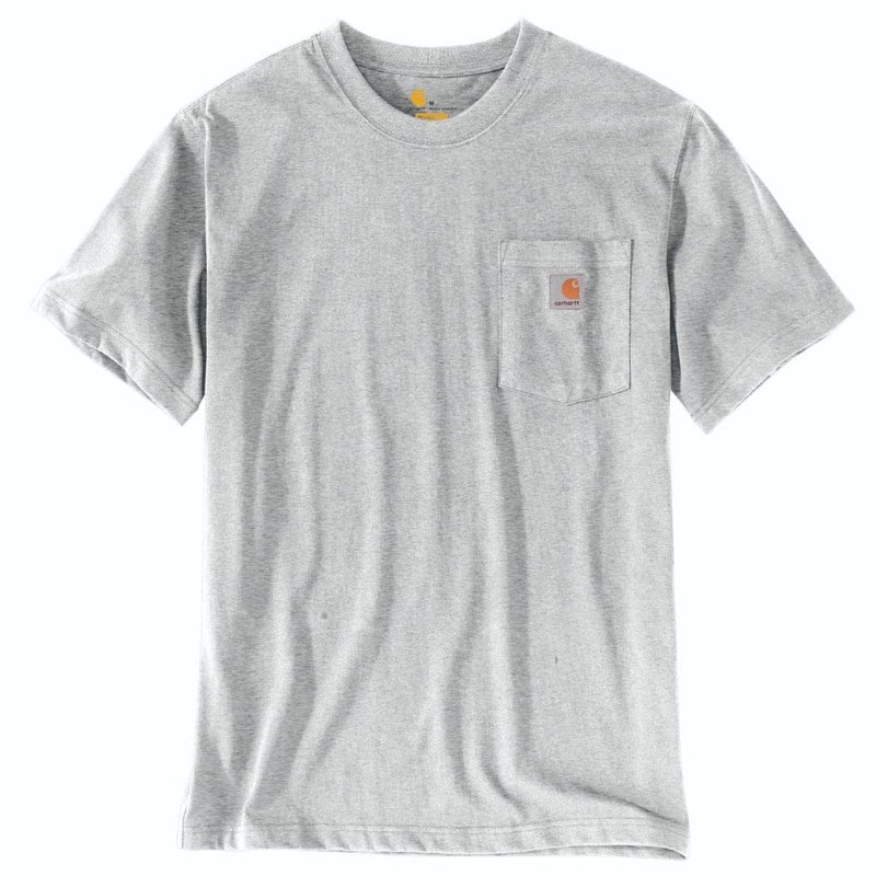 Carhartt Men's Relaxed Fit Heavyweight T-Shirt, Heather Gray, Medium - Image 2