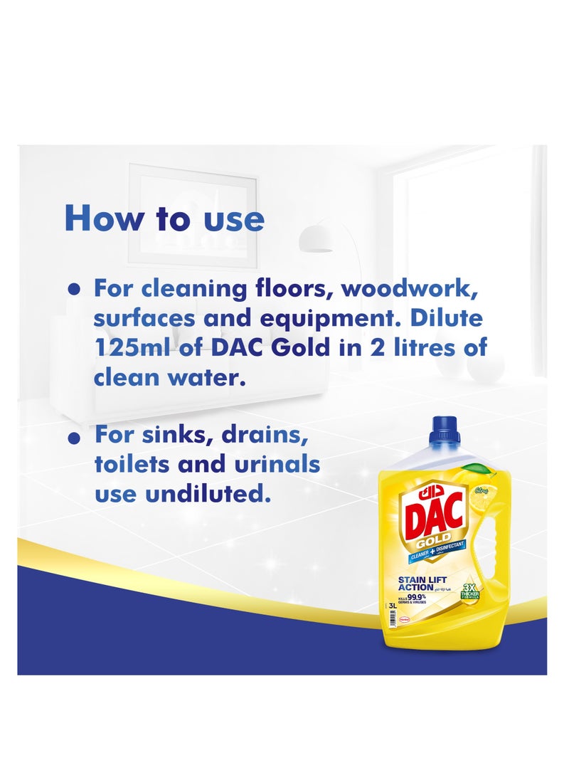 Dac Disinfectant Cleaner Citrus Burst 3+1L  - Image 2