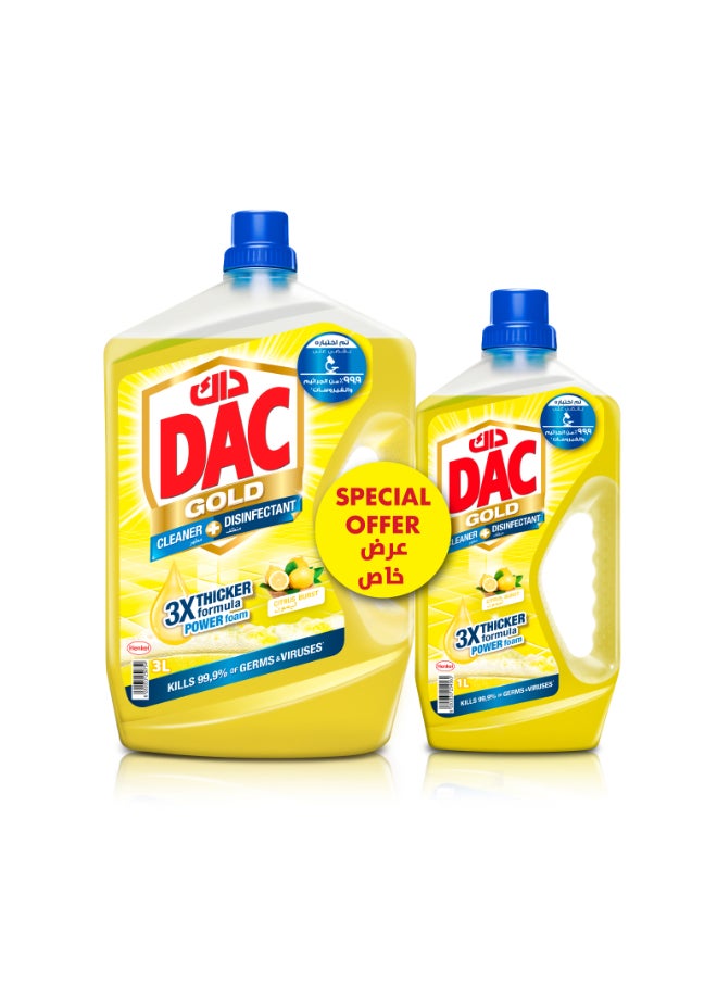Dac Disinfectant Cleaner Citrus Burst 3+1L  - Image 1