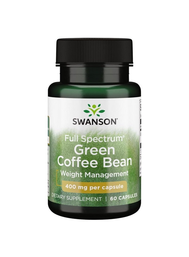 Swanson Full Spectrum Green Coffee Bean 400 Milligrams 60 Capsules - Image 1
