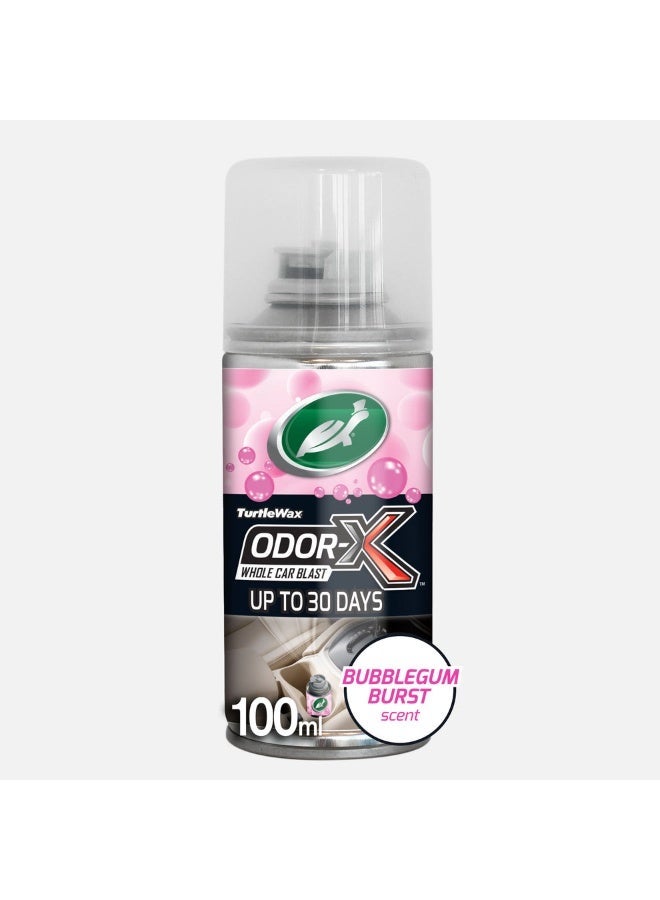 Turtle wax Odor-X Whole Car Blast Odor Eliminator Air Freshener | Bubble Gum Burst Scent | Eliminates Smoke, Food, Pet & Musty Odors | One-Time Car Interior Treatment - Image 1