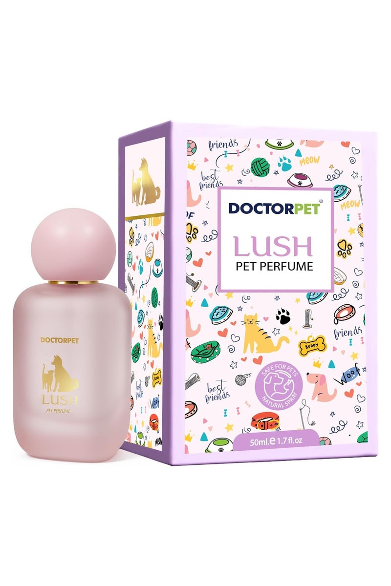 DOCTERPET Doctor Pet Lush Pet Perfume - 50ml - Soft Fresh Scent for Pets -Crisp, Clean & Elegant Fragrance Mist for Pets - Image 1