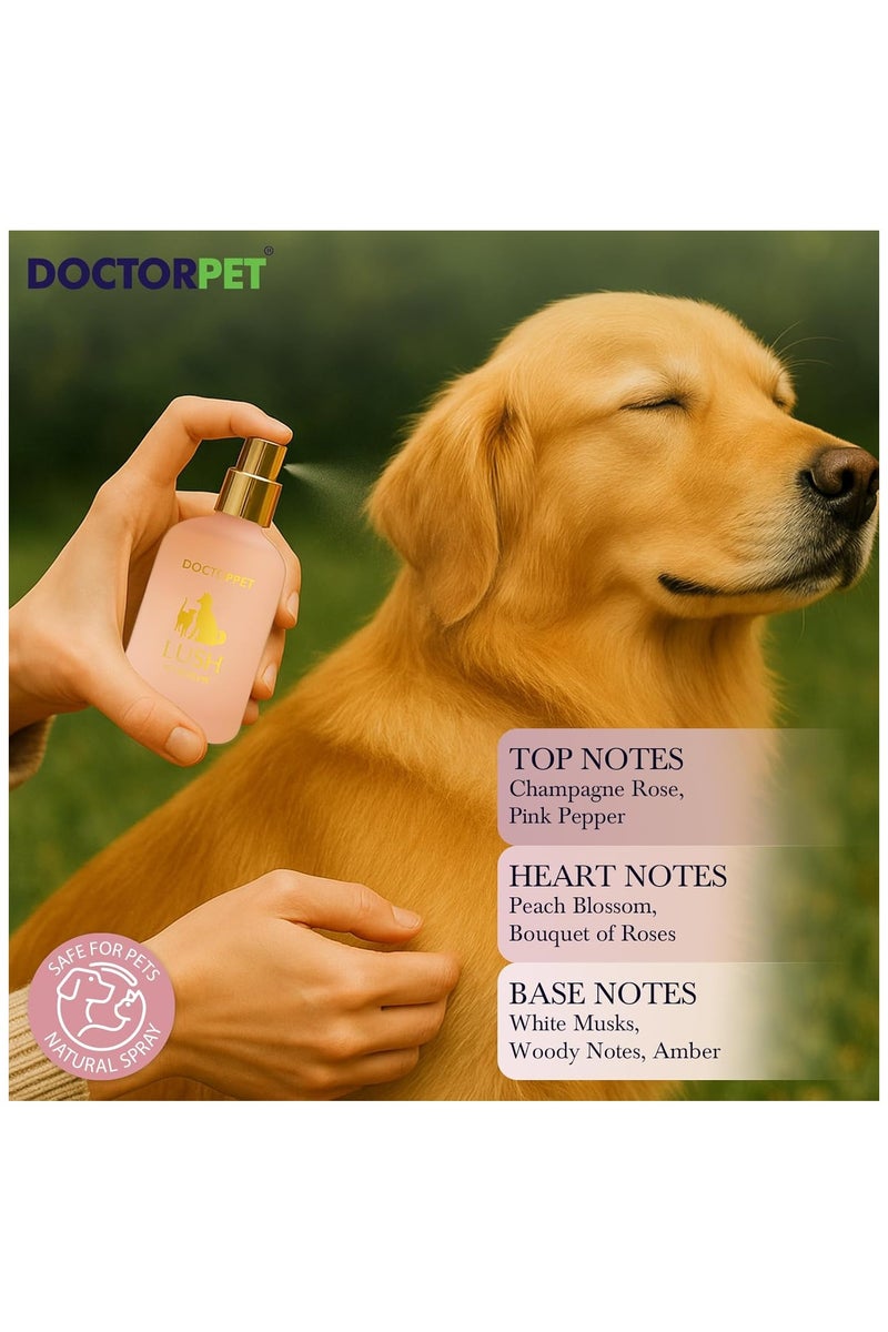 DOCTERPET Doctor Pet Lush Pet Perfume - 50ml - Soft Fresh Scent for Pets -Crisp, Clean & Elegant Fragrance Mist for Pets - Image 5