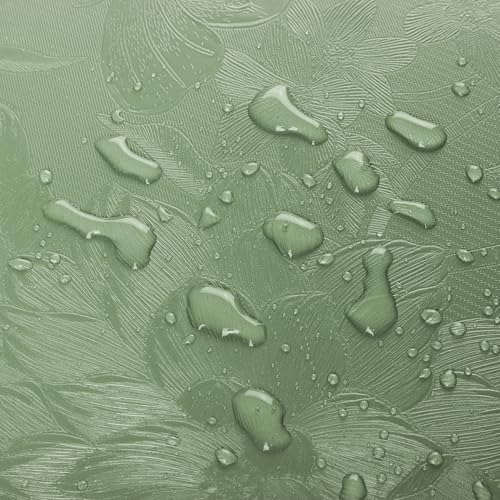 Erfoni 118"x17.7" Green Peel and Stick Wallpaper Floral Embossed Stick Peel Contact Paper Vintage Decorative Self Adhesive Wall Paper Green Flower Textured Removable Wallpaper for Accent Wall Covering - Image 4