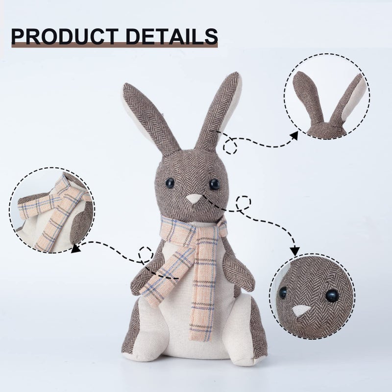 Marwood Cute Door Stopper Decorative Door Stops for Home and Office, Rabbit Weighted Interior Doorstop Fabric Stuffed Animal Door Stopper Floor Decorative - Image 5
