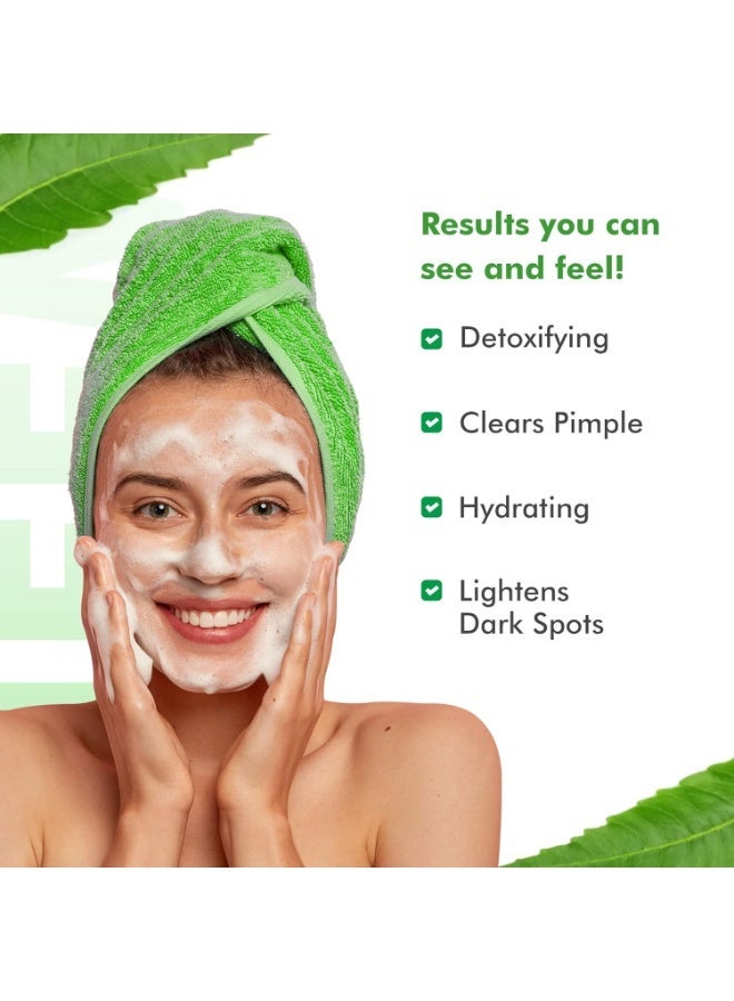 رو إسينشالز غسول الوجه Raw Essentials بالنييم وشجرة الشاي (150 مل) - مخصص للبشرة الدهنية والمعرضة لحب الشباب، يعمل على تفتيح البقع الداكنة، مناسب لجميع أنواع البشرة، غسول للوجه للرجال والنساء، يحتوي على مكونات نشطة طبيعية بنسبة 100%، خالٍ من الكبريتات والبارابين. - Image 2