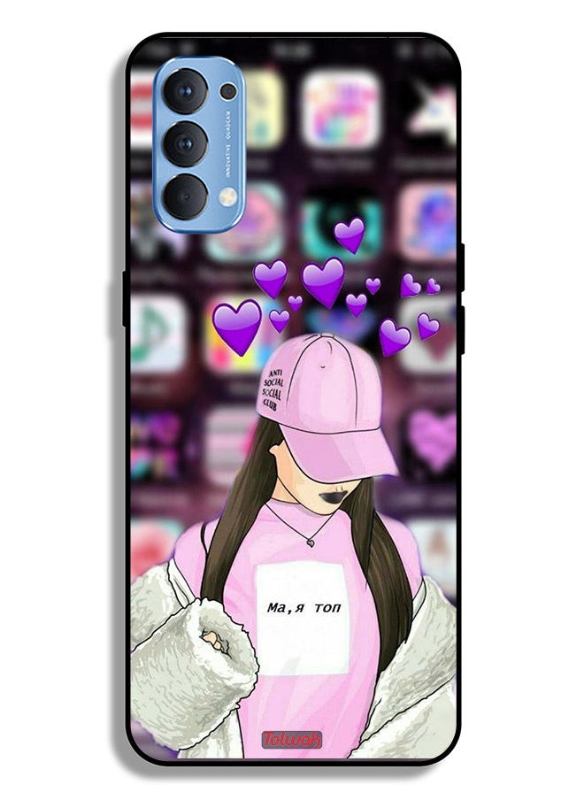Tolwak - Oppo Reno4 4G Protective Case Cover Anti Social Club - Image 1