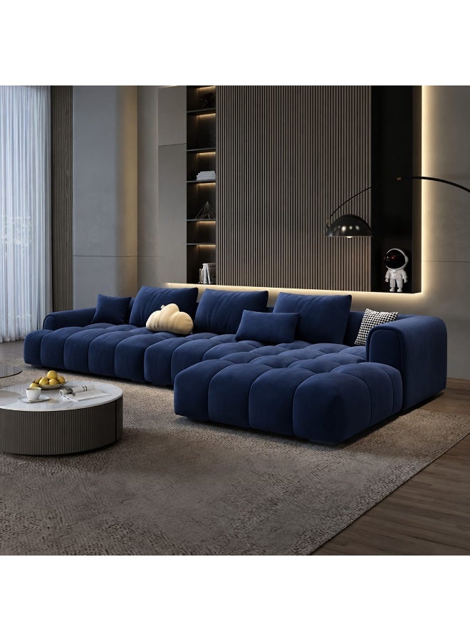 مهارة البحر أريكة زاوية فاخرة وجديدة كلياً بتصميم حرف L، تتميز بمقاعد عميقة ومريحة للعائلة، وأريكة استرخاء (شيزلونج) واسعة، وتنجيد أنيق بتصميم مميز. - Image 1