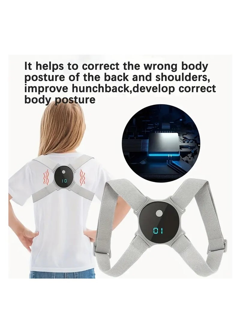 Generic - USB Intelligent Posture Corrector Back Posture Trainer Clavicle Spine Shoulder Correction Smart Tips Adjustable Length Back Support - Image 1