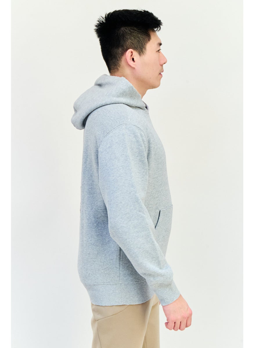 New Balance Men Relaxed Fit Long Sleeves Outdoor Hoodie, Grey  - Image 2
